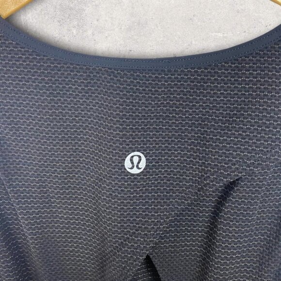 Lululemon Black Open Up Tank Top Running Ventilation Anti Stink Size 4 Tie Back - Picture 7 of 10